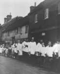 Kimpton Church Choir, outside W.B. Moss, High Street