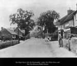 Kimpton High Street looking west, with The White Horse, The Two Brewers, and the Blacksmiths